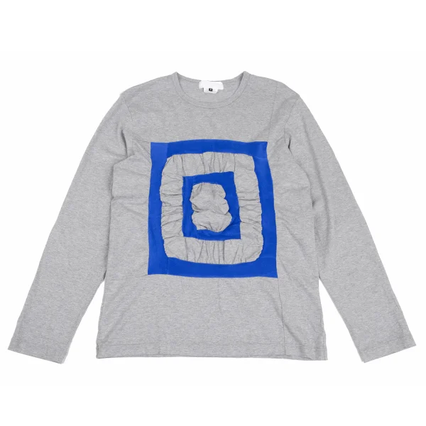 GANRYU Square Fleece Patch Design T-shirt Grey,Blue M K-173151_001
