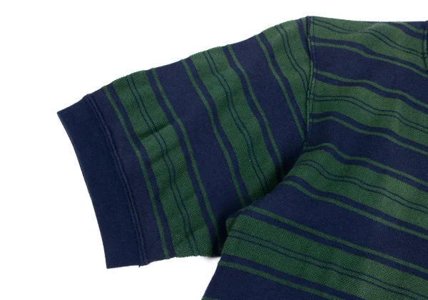 JUNYA WATANABE MAN COMME des GARCONS Piqué Striped V-Neck Short Sleeve T-Shirt K-173152_006