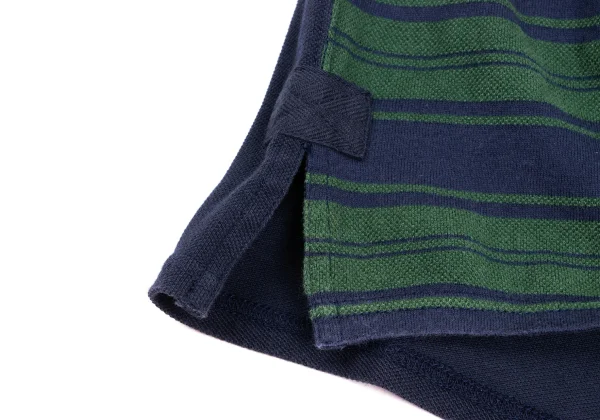 JUNYA WATANABE MAN COMME des GARCONS Piqué Striped V-Neck Short Sleeve T-Shirt K-173152_008