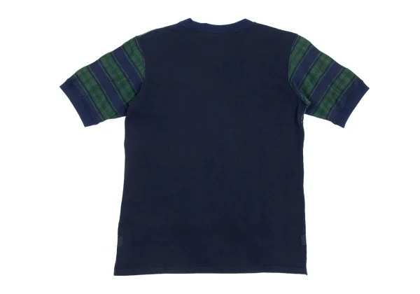 JUNYA WATANABE MAN COMME des GARCONS Piqué Striped V-Neck Short Sleeve T-Shirt K-173152_010