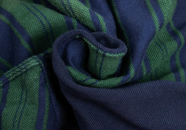 JUNYA WATANABE MAN COMME des GARCONS Piqué Striped V-Neck Short Sleeve T-Shirt K-173152_011