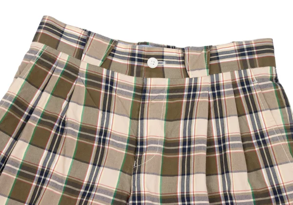 JUNYA WATANABE MAN COMME des GARCONS Cotton Side Pocket Check Shorts K-173153_002