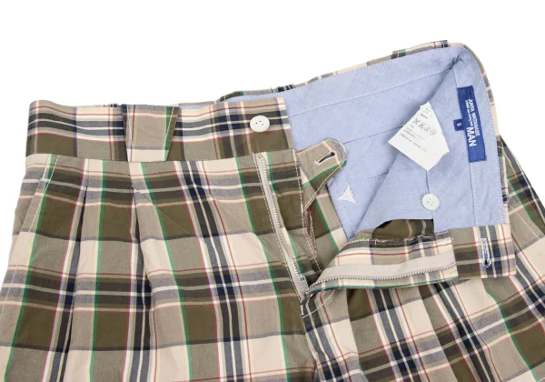 JUNYA WATANABE MAN COMME des GARCONS Cotton Side Pocket Check Shorts K-173153_006
