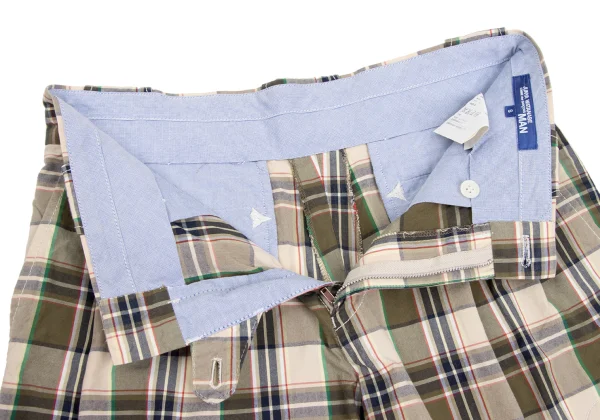 JUNYA WATANABE MAN COMME des GARCONS Cotton Side Pocket Check Shorts K-173153_007