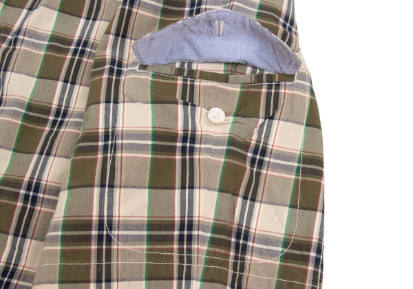 JUNYA WATANABE MAN COMME des GARCONS Cotton Side Pocket Check Shorts K-173153_009