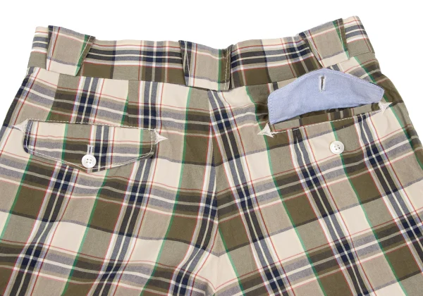 JUNYA WATANABE MAN COMME des GARCONS Cotton Side Pocket Check Shorts K-173153_012