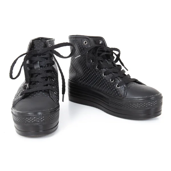 JUNYA WATANABE Punching Leather Sneakers Black S(About US 7) K-173156_001