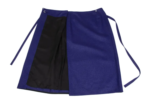 JOSEPH Wool Blended Wrap Skirt K-173158_006