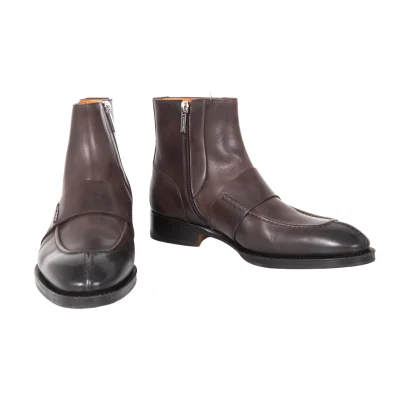 Santoni Leather Short Boots