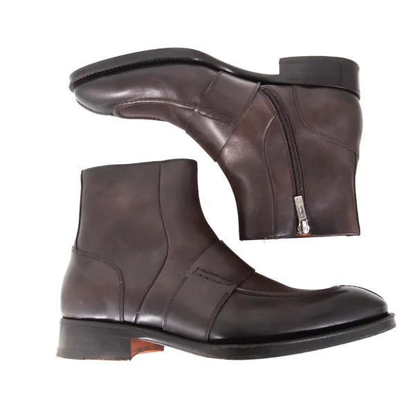 Santoni Leather Short Boots K-173161_003
