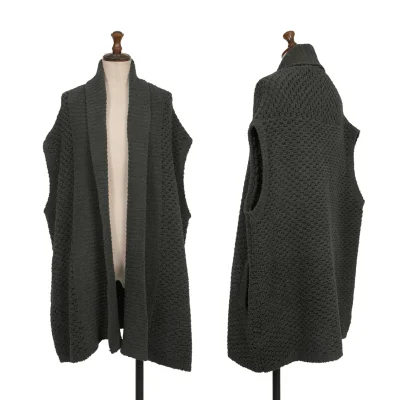 DKNY Shawl-collar Knit Sleeveless Cardigan