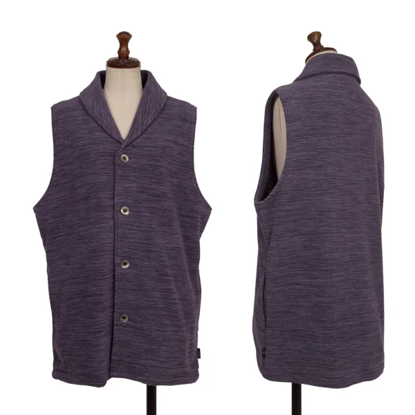 LANVIN collection Fleece-Lined Shawl Collar Vest Purple M K-173164_001