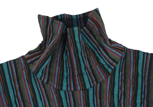 ISSEY MIYAKE A-POC Wrinkled Stripe High-neck Top K-173165_003
