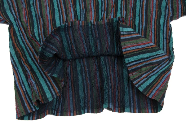 ISSEY MIYAKE A-POC Wrinkled Stripe High-neck Top K-173165_007