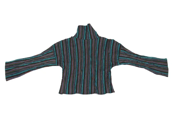 ISSEY MIYAKE A-POC Wrinkled Stripe High-neck Top K-173165_008