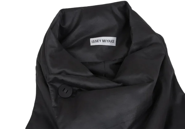 ISSEY MIYAKE Synthetic Leather Drape Down Vest K-173171_003
