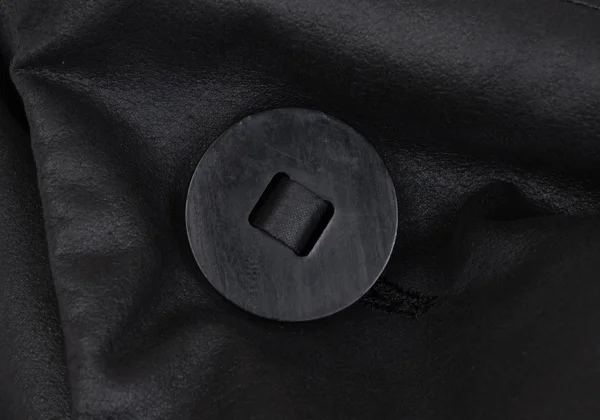 ISSEY MIYAKE Synthetic Leather Drape Down Vest K-173171_005