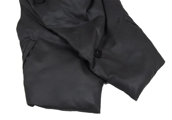 ISSEY MIYAKE Synthetic Leather Drape Down Vest K-173171_006