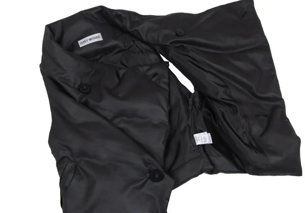 ISSEY MIYAKE Synthetic Leather Drape Down Vest K-173171_008