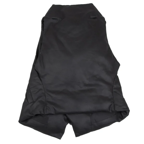 ISSEY MIYAKE Synthetic Leather Drape Down Vest K-173171_010