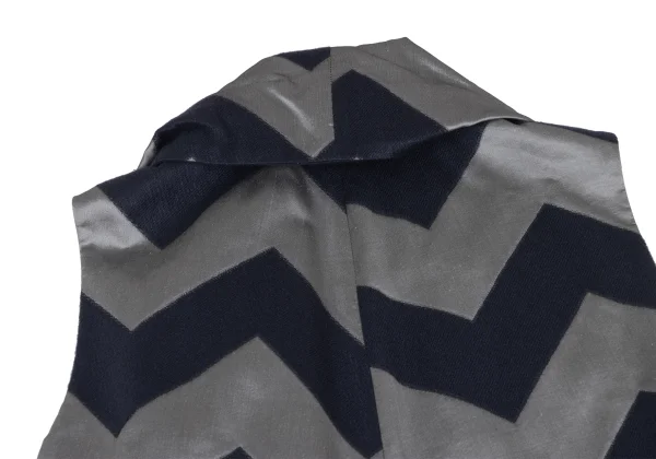 ISSEY MIYAKE Zigzag Geometric Sleeveless Jacket K-173172_010