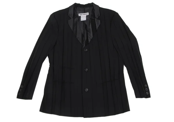 ISSEY MIYAKE Lapel Switching  Pleated Jacket K-173173_002