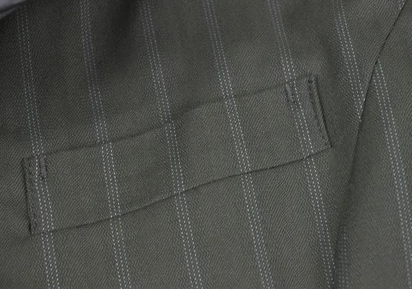 ISSEY MIYAKE Cotton Nylon Frill Design Stripe Jacket K-173174_005