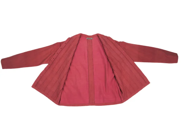 ASHA BY MDS Tuck Design Stripe Switching Band-collar Blouse K-173185_010
