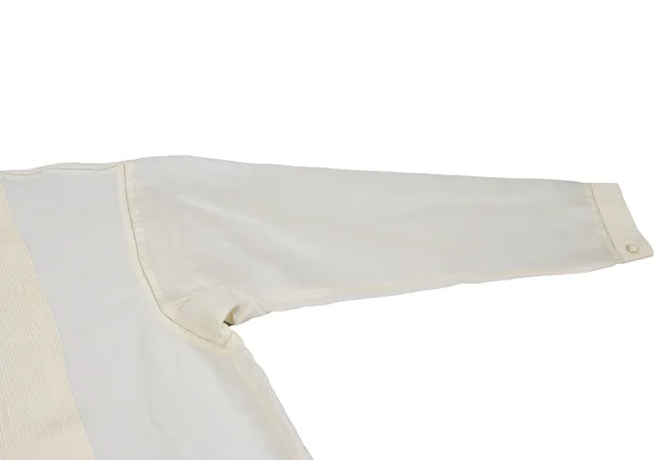 ASHA BY MDS Wool Silk Pin-tuck Stand-collar Blouse K-173186_005