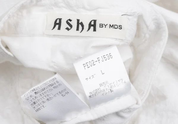 ASHA BY MDS Botanical Embroidery Stand-collar Long Blouse K-173187_018
