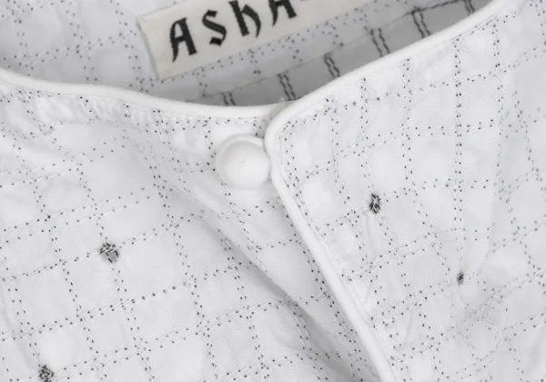 ASHA BY MDS Check Embroidery Dot Stand-collar Blouse K-173189_005