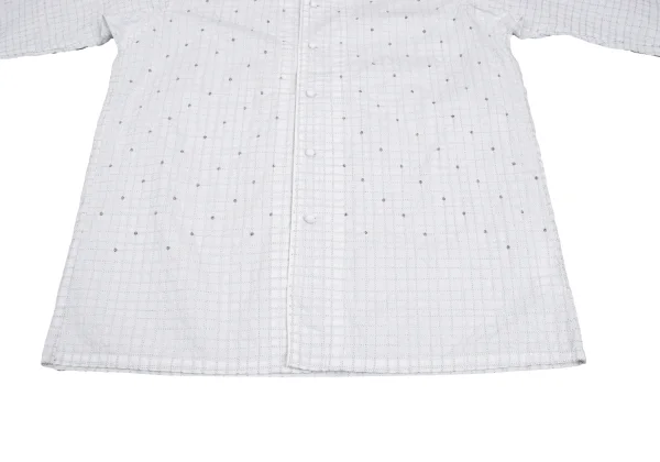 ASHA BY MDS Check Embroidery Dot Stand-collar Blouse K-173189_008