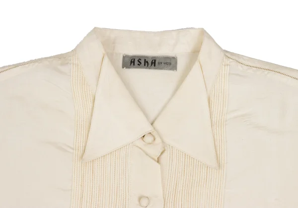 ASHA BY MDS Silk Front Pintuck Design-collar Blouse K-173192_004