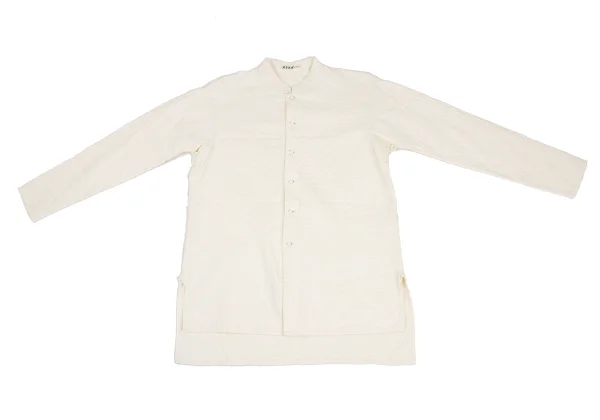 ASHA BY MDS Sashiko-Stitched Band Collar Shirt K-173193_002