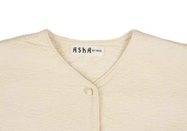 ASHA BY MDS Sashiko-Stitched Collarless Shirt K-173194_003