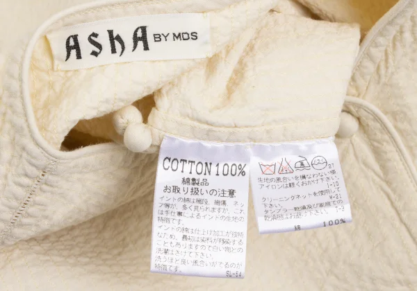 ASHA BY MDS Sashiko-Stitched Collarless Shirt K-173194_012