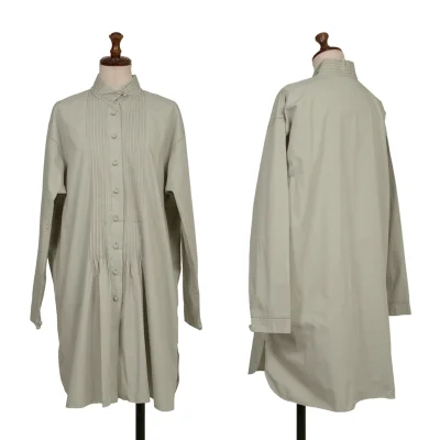 ASHA BY MDS Pintuck Stand Collar Blouse