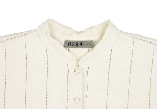 ASHA BY MDS Stripe Switching Band Collar Jacket K-173199_003