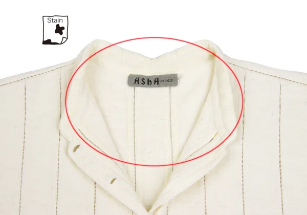 ASHA BY MDS Stripe Switching Band Collar Jacket K-173199_005