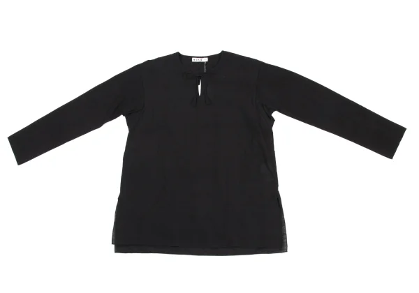 ASHA BY MDS Zigzag Design Cord-neck Skipper Blouse K-173202_002