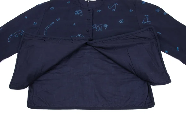 ASHA BY MDS Zigzag Design Animal Stitch Collarless Jacket K-173204_013