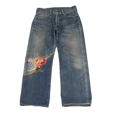 Yohji Yamamoto POUR HOMME Yuzen-dyed Denim Pants
