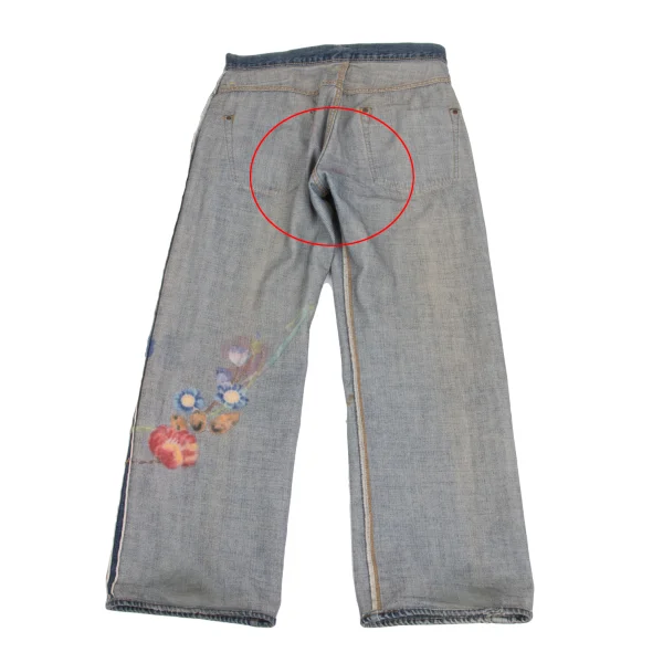 Yohji Yamamoto POUR HOMME Yuzen-dyed Denim Pants K-173206_010