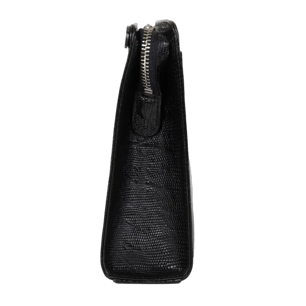 Jean Paul GAULTIER Metal Plate Crocodile Emboss Clutch Bag K-173207_003