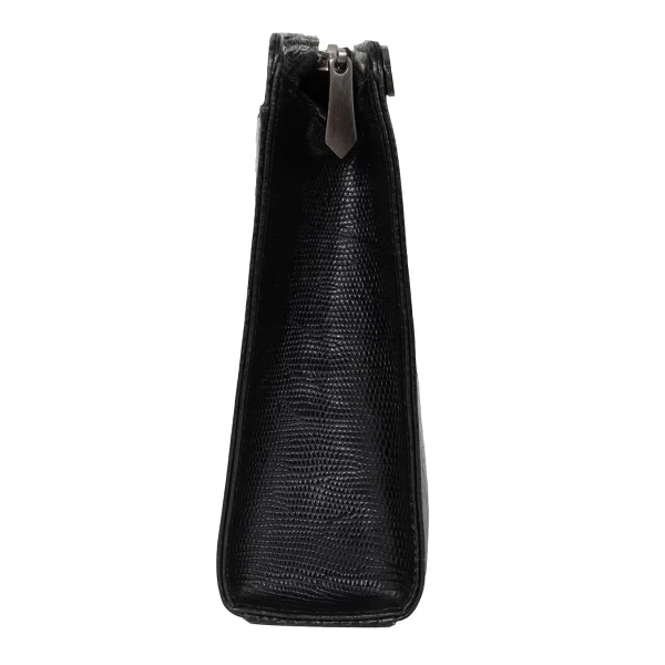 Jean Paul GAULTIER Metal Plate Crocodile Emboss Clutch Bag K-173207_005
