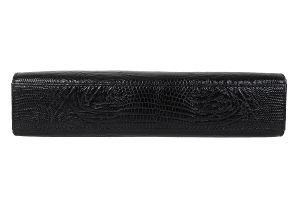 Jean Paul GAULTIER Metal Plate Crocodile Emboss Clutch Bag K-173207_006