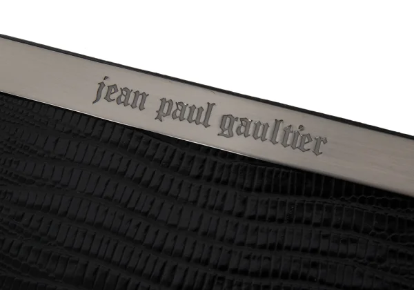 Jean Paul GAULTIER Metal Plate Crocodile Emboss Clutch Bag K-173207_012