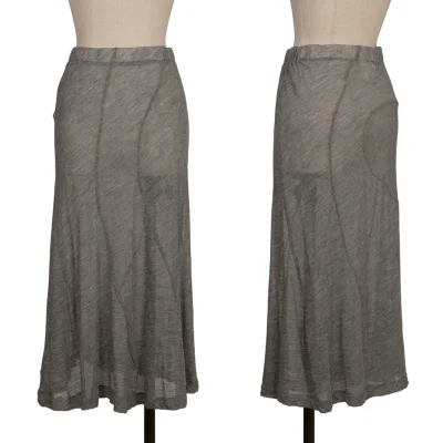 COMME des GARCONS Curved Wool Nylon Sheer Skirt
