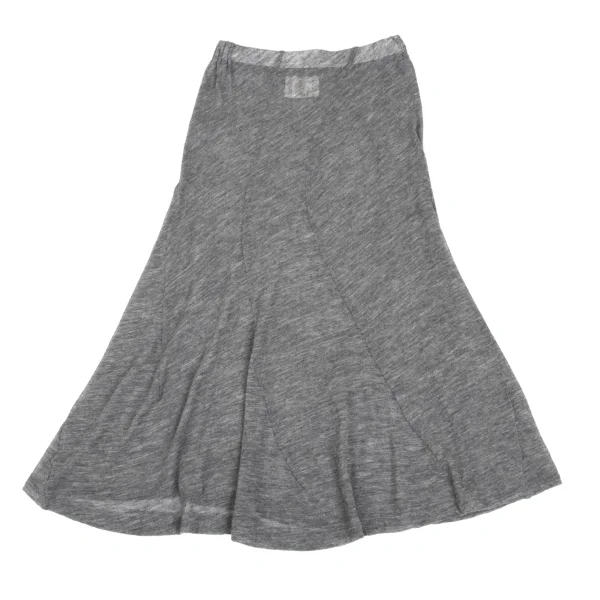 COMME des GARCONS Curved Wool Nylon Sheer Skirt K-173210_002