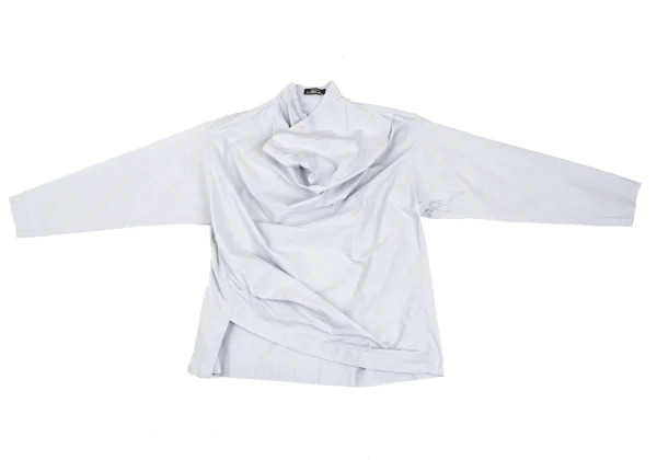 ISSEY MIYAKE PERMANENTE Cotton Drape-neck Pullover Blouse K-173213_002